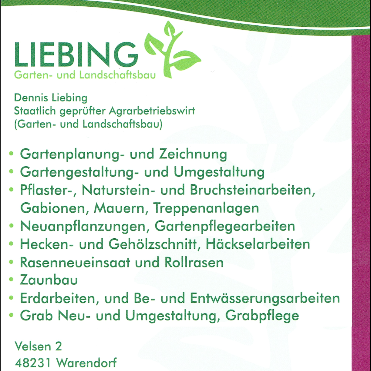Liebing Garten- und Landschaftsbau Inh. Dennis Liebing Logo
